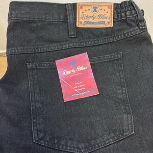 Liberty Blues Big/Tall Men’s Black Jeans NWT